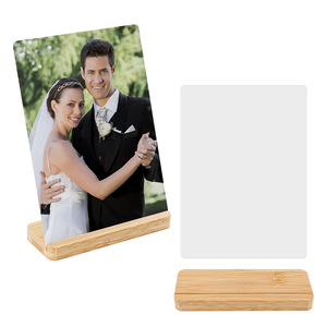 <span class=keywords><strong>Cadre</strong></span> <span class=keywords><strong>photo</strong></span> vierge en <span class=keywords><strong>aluminium</strong></span> HD personnalisé de 5 x 7 pouces, 1,1 mm, pour sublimation, avec base en bambou, pour impression DIY, décoration intérieure - Product Image 2