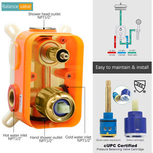 نظام مجموعة صنبور دش المطر العتيق: رأس هطول الأمطار 9 بوصة وبخاخ محمول باليد ، صمام نحاسي تحويل ذو اتجاهين مع طقم تشذيب - Product Image 6