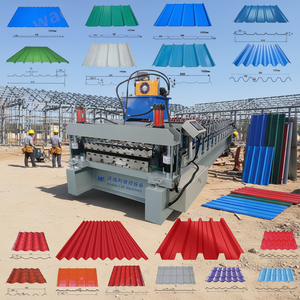 เครื่องขึ้นรูปกระเบื้องผนังเหล็กเคลือบสีสองชั้น Vodley ควบคุมด้วย PLC ความหนาของแผ่น 0.3-0.8 มม. ความกว้างป้อนวัสดุ 914-1250 มม. - Product Image 1