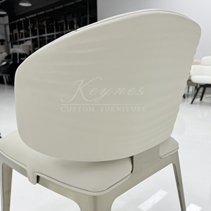 Keynes Modern PU Leather <b>Dining</b> <b>Chair</b> Metal Frame Upholstered Side <b>Chair</b> for Restaurant Hotel Home - Product Image 5