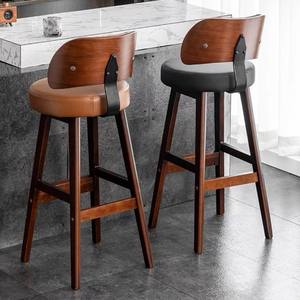 Prix bon marché d'usine de luxe Salle à manger Mobilier de restaurant Avec dossier <span class=keywords><strong>bas</strong></span> <span class=keywords><strong>Tabouret</strong></span> de bar extérieur <span class=keywords><strong>en</strong></span> cuir haut <span class=keywords><strong>en</strong></span> <span class=keywords><strong>bois</strong></span> - Product Image 5