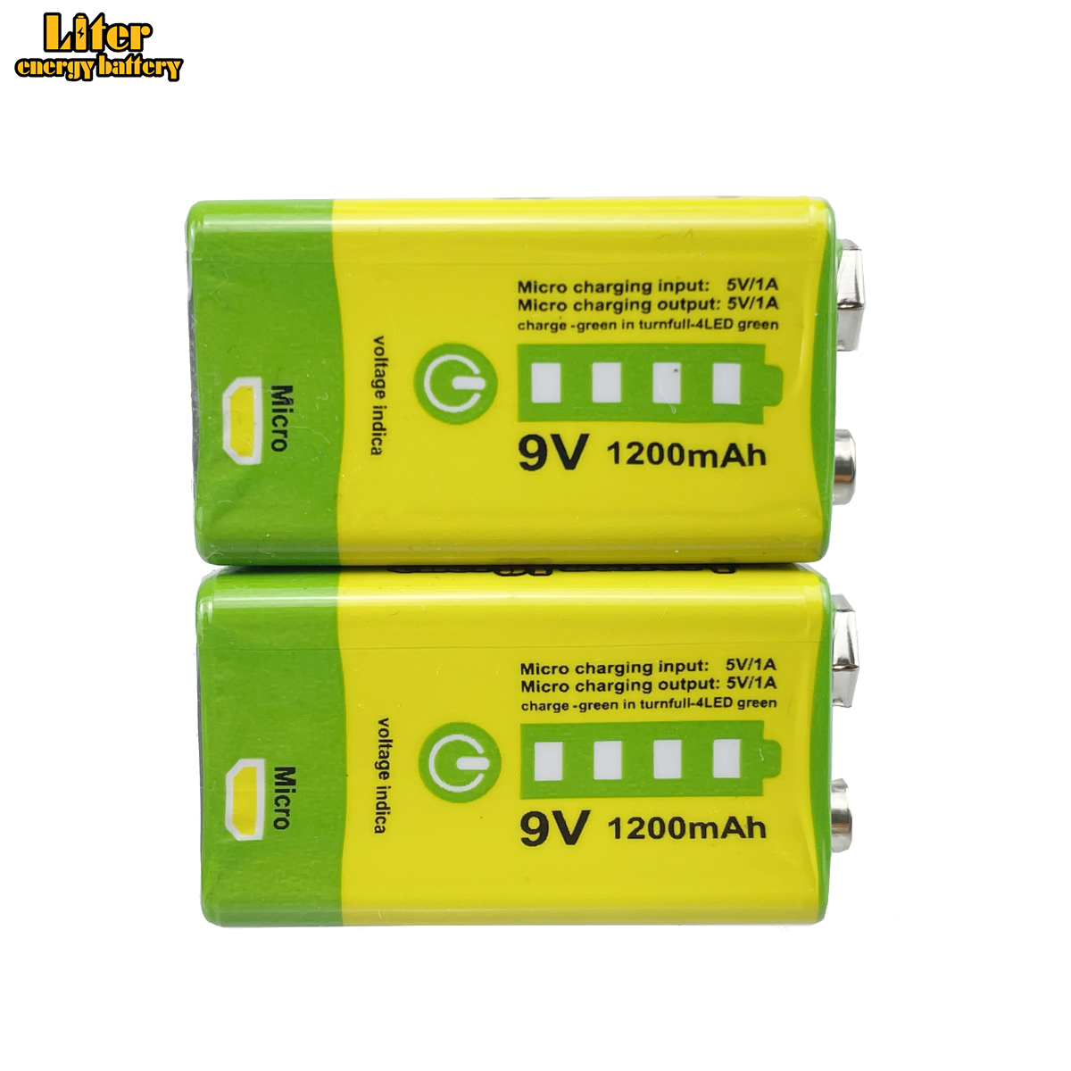 גבוהה ואט USB 9v סוללה 1200mah נטענת קבוע מתח 9v ליתיום פולימר סוללה טעינה ופריקה