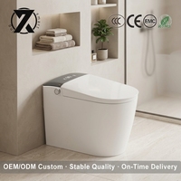 Siège de toilette intelligent haut de gamme avec chauffage, bidet, télécommande, réglage de la température de l'eau inclus, fixation au sol