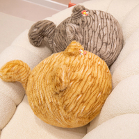 Vente en gros de peluche chat tigré sans visage animal en peluche décoration de canapé maison poupée chat tigré en peluche