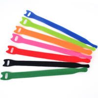 Sangles de fixation auto-agrippantes écologiques avec logo imprimé, réglables, pour câbles, 100 % nylon