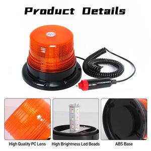 Luz de Advertencia para Techo de Auto/Camioneta, Luz Estroboscópica LED de Emergencia, <span class=keywords><strong>Baliza</strong></span> Intermitente con Base Magnética para Seguridad Automotriz, 12V 24V -80V - Product Image 2