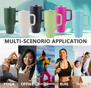 32オンストラベルコーヒーマグ100% 漏れ防止ハイドロタンブラー、ハンドルとフリップストロー真空フラスコと魔法瓶付き - Product Image 6