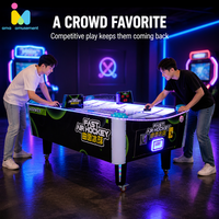 Table de hockey sur air à monnayeur pour enfants, machine de jeu d'arcade incurvée pour 2 joueurs, pour parc d'attractions intérieur