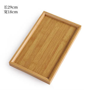 Vente en gros Plateau rectangulaire en bois de bambou simple pour les collations Thé Barbecue pour le salon Liquidation spéciale - Product Image 6