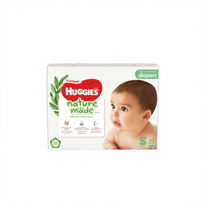 Pañales para Bebé NatureMade Premium con Cinta Adhesiva Talla S 82 Unidades Prevención de Fugas 3D Tejido Suave y Transpirable No Tejido para Bebés - Product Image 1