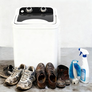 Shoe Washing <b>Machine</b> 7.5kg Electric Plastic Housing Single <b>Row</b> Wash Multifunctional For Cleaning Shoes - Product Image 1