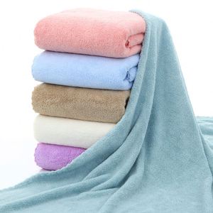 Serviette de bain en microfibre épaisse, durable, douce, à séchage rapide, absorbante, de couleur unie, serviette de sport multi-usages pour la maison - Product Image 2