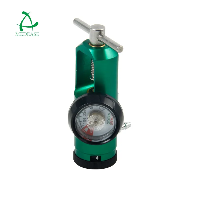 Regulador de oxígeno con índice de pines, regulador de presión de alto flujo bajo para válvulas de cilindro fijo