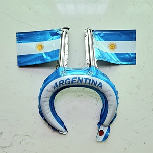 Nuovo arrivo decorazione all'ingrosso di tifosi di calcio bandiera fascia gonfiabile Hail Band PET palloncino Foil per la coppa del mondo - Product Image 4