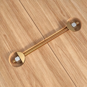 Kit de vis et d'écrous en acier M6 avec goujons en bois et écrous cylindriques pour l'assemblage de cadre de lit en bois - Product Image 1