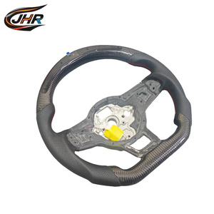 พวงมาลัยหนังคาร์บอนไฟเบอร์อัพเกรดพร้อมไฟ LED สำหรับ Volkswagen Golf 7 <span class=keywords><strong>GTI</strong></span> แบบสปอร์ตสั่งทำพิเศษ  ใช้แทนของเดิมได้ - Product Image 2