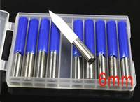 Fraise de gravure CNC 3,175 mm 4 mm 6 mm en carbure à fond plat et rainure en V pour PCB