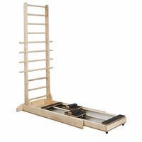 Lit de Pilates Reformer en bois d'érable robuste avec échelle de renforcement, accessoires complets, pour studio de Pilates, double rail, fitness bidirectionnel pour le corps