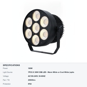 ไฟพาร์ LED 7x30W COB สีขาว 180W ไฟเวที DMX512 CRI 90 พัดลมเงียบ สำหรับขายส่งจำนวนมาก - Product Image 6