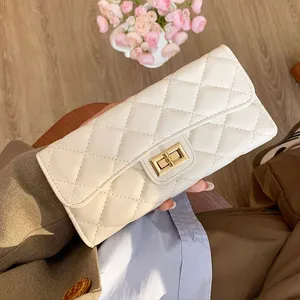 Carteras de moda para mujer Lingge Cartera larga de alta calidad para mujer Dama