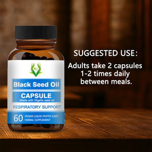 Cápsulas de aceite de semilla negra OEM ODM 800mg aceite de semilla de Nigella orgánico prensado en frío Thymoquione Boost Immunity suplemento sanitario - Product Image 4