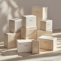 Boîte d'emballage cosmétique holographique de luxe personnalisée en gros pour crème visage et poudre libre avec fermeture magnétique et insert en éponge