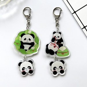 Llavero de Plástico con Diseño de Panda de Dibujos Animados Personalizado, Impresión UV, Estilo Anime, Regalo Pequeño para Estudiantes, Accesorios Lindos - Product Image 4