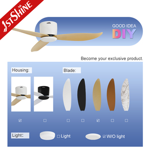 1stshine Quạt trần 3 lưỡi nhựa tuôn ra gắn quạt trần với điều khiển từ xa thông minh - Product Image 4