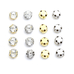 Round 6mm 2D Prong Rhinestones Claw White Diamond 1440 Pieces Pack DIY Jewelry <b>Accessories</b> For <b>Wedding</b> Dress Collar Decoration - Product Image 2