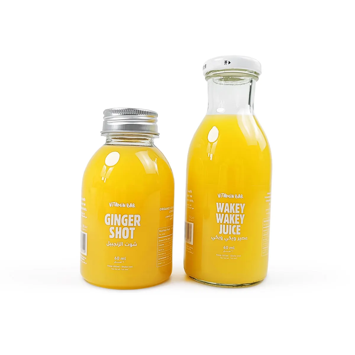 Etiquetas adhesivas de logotipo de vinilo blanco transparente autoadhesivas personalizadas, etiqueta de embalaje de botella de tarro de vidrio para bebidas de jugo de fruta transparente