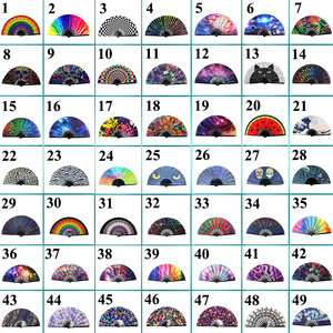 Ventaglio Pieghevole Grande da 13 <span class=keywords><strong>Pollici</strong></span> con Logo Personalizzato, Decorativo per Feste Estive, Luminoso ai Raggi UV, Spedizione in Giornata - Product Image 4