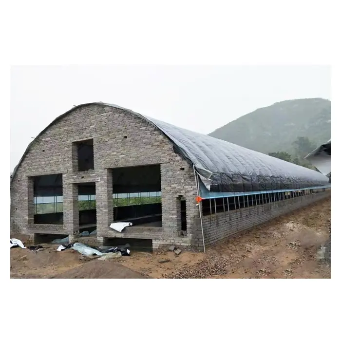 cheap prefabricated green house farming Prefab cattle barns sheep animal tent livestock insulated shelter