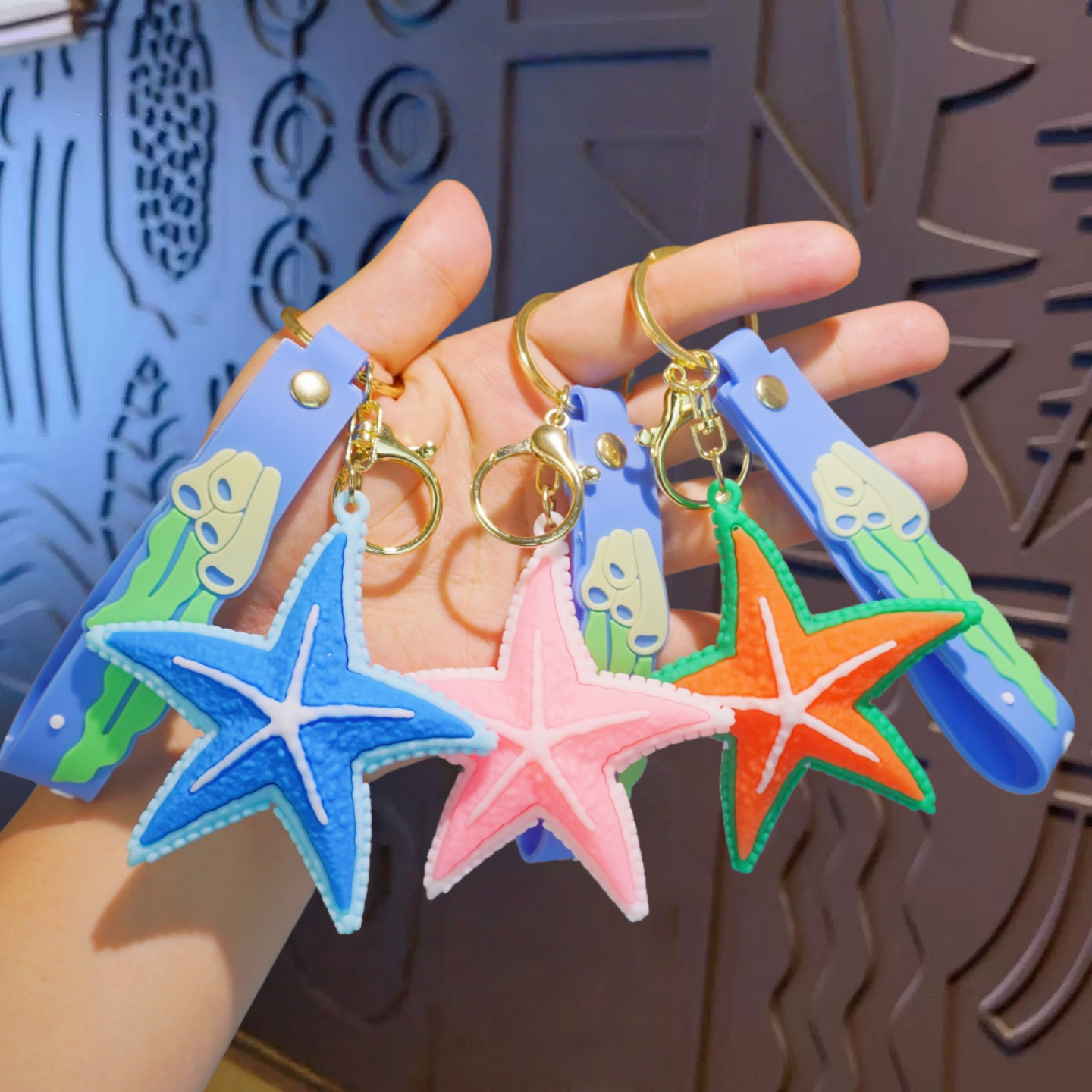 Portachiavi Personalizzato A Forma Di Stella A Cinque Punte - Regalo Originale Per Insegnanti, Amiche, Donne, Multicolore