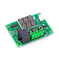 KUNOGSHUN XH-W1219 Merah+Hijau Layar Ganda Termostat Panas Dingin Saklar Pengatur Suhu Termometer Kontrol Termo Modul Sensor NTC