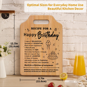 Planche à découper en bambou avec inscription gravée « Recette pour une sœur spéciale » – Cadeau d'anniversaire et d'amitié pour sœur, femme - Product Image 3