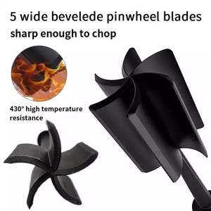 Hachoir à viande haut de gamme à 5 lames courbes, résistant à la chaleur et antiadhésif, idéal pour le bœuf haché et les hamburgers – Vente Flash - Product Image 4