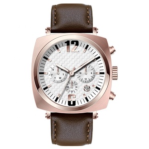 Orologio da uomo con design elegante a forma quadrata orologio a <span class=keywords><strong>mano</strong></span> il tuo LOGO con marchio uomo d'affari oem U2711 - Product Image 4