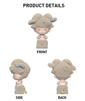 Authentique POP MART DIMOO Elephant MoMo Figurine en résine floquée 12,5 cm Style animal mignon Jouet d'art de collection édition limitée Cadeau d'anniversaire