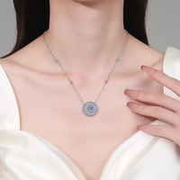 Vente directe 1CT 2CT Moissanite Collier S925 Sterling Silver Fashion Jewelry Chaînes Colliers pour femmes