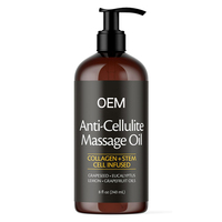 Marque privée Huile corporelle de massage 100% naturelle au collagène biologique pur Stemcell Huile de massage anti-cellulite pour SPA