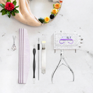 Ensemble d'outils de manucure et pédicure en acier inoxydable Coupe-ongles Lime Brosse Kit de soin des pieds et des ongles portable - Product Image 3