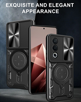 Étui de protection antichoc Infinix Armor Design PC+TPU avec anneau de protection coulissant pour appareil photo et support pour GT 20 Pro Zero 40/30/20 Note 50s 40X