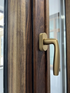 <span class=keywords><strong>Ventanas</strong></span> de madera revestida de aluminio con certificación CE, color palisandro negro, <span class=keywords><strong>ventanas</strong></span> abatibles de madera revestida para villas residenciales. - Product Image 3