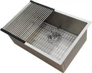 Sıcak satış paslanmaz çelik lavabo el yapımı tek kase mutfak lavaboları