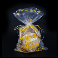 Sac plat en PE transparent personnalisé, haute transparence, qualité alimentaire, OEM, emballage en plastique pour bonbons, chocolat, sucettes, film en rouleau