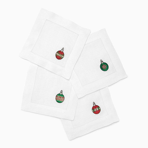 Serviettes de cocktail personnalisées brodées en coton et lin pour les commandes en gros d'hôtels, restaurants et événements festifs - Product Image 1