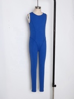 Justaucorps de danse intégral pour enfants, en spandex, sans manches, coupe ajustée, combinaison pour filles, ballet, gymnastique, spectacle sur scène