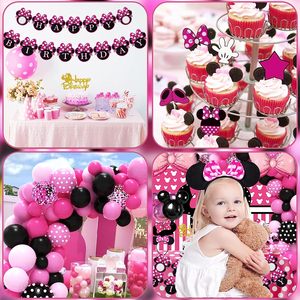 LEMON Pink <strong>Minnie</strong> <strong>Mouse</strong> Balloons Globos Backdrop Tablecloth <strong>Party</strong> Decorations <strong>Supplies</strong> Baby Shower Birthday Girl - Product Image 6