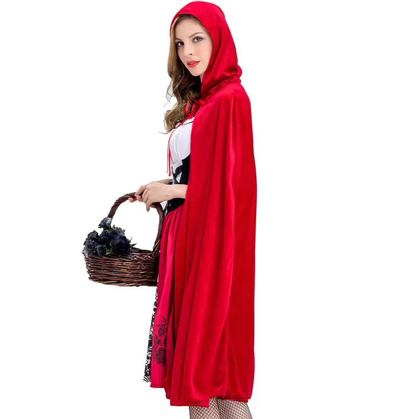 Halloween Adult Role-Playing American Woman Sexy Little Red Riding Hood With Cloak Costume