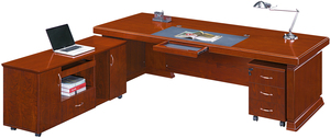 Mesa de oficina ejecutiva moderna de lujo Diseño único de madera Boss con <span class=keywords><strong>pintura</strong></span> de <span class=keywords><strong>chapa</strong></span> <span class=keywords><strong>y</strong></span> extensión en forma de L - Product Image 6